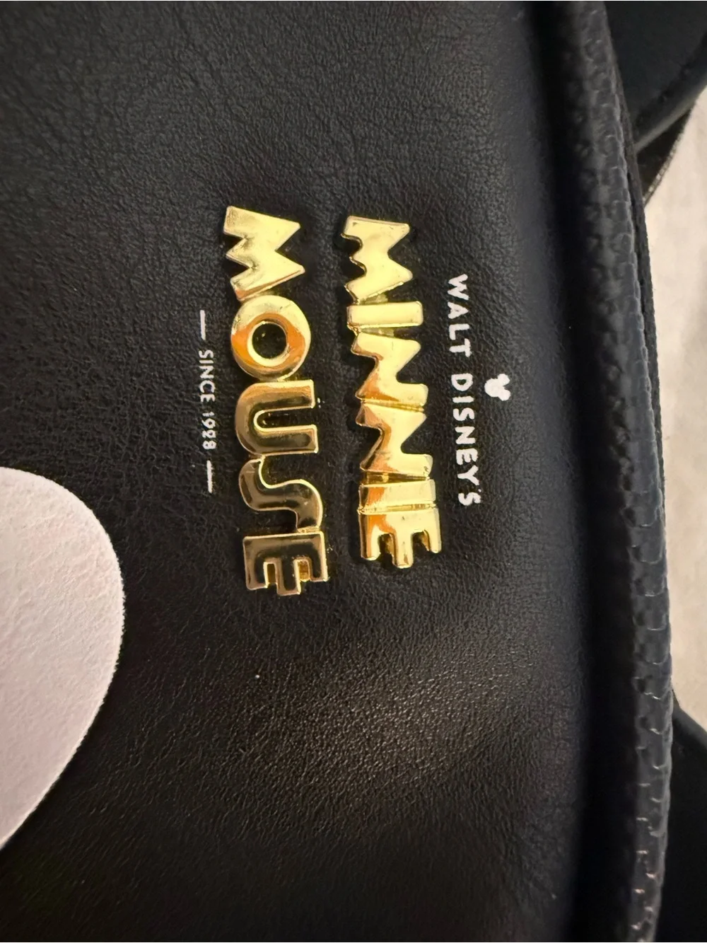 Disney Minnie Mouse Black & Gold Bow Cosmetic Bag/Clutch